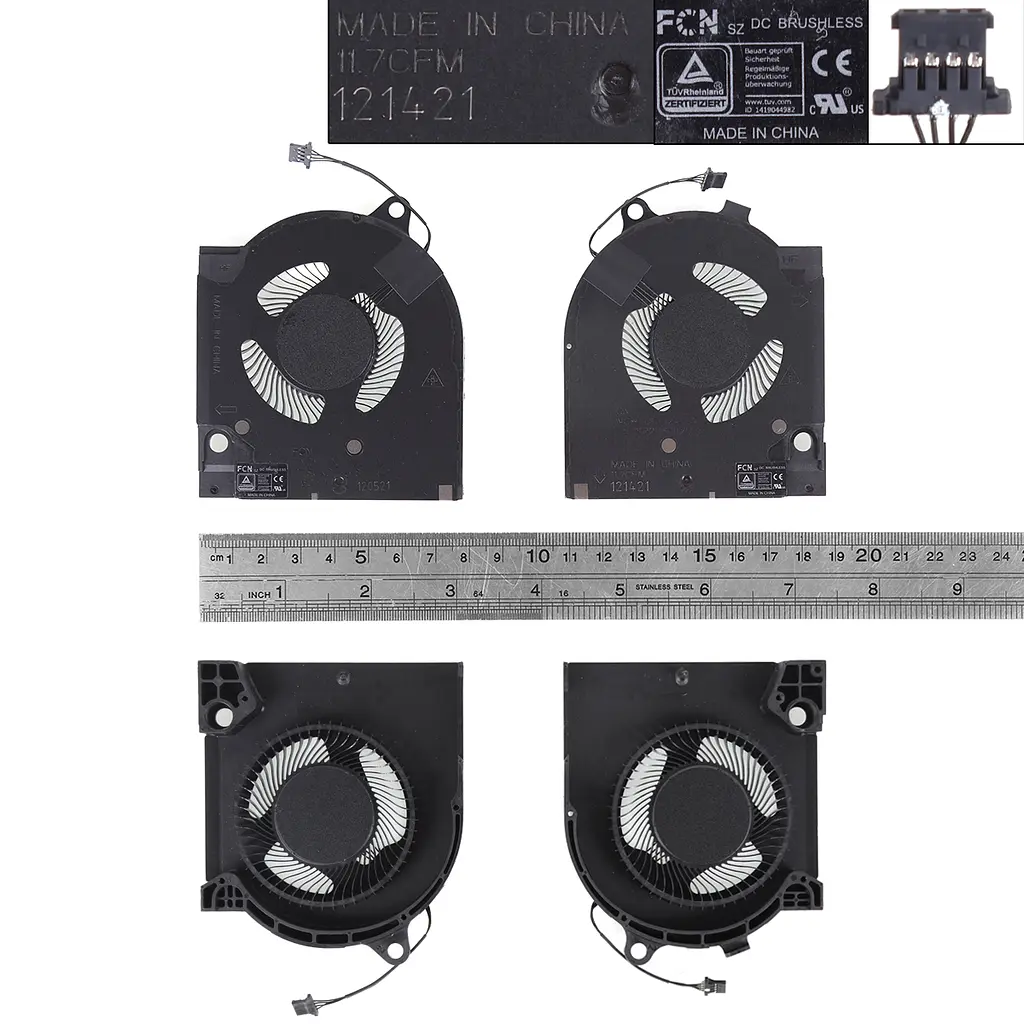 Вентилятори для Dell G15, 5510 5511 5515, 5520 RTX3070, (12V CPU+GPU, FNCW DFSCK22105182Q, FNCV DFSCK22115181T) - фото 3