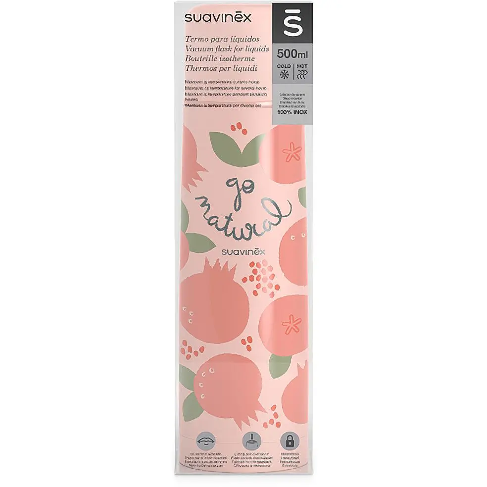 Термос Suavinex Go natural 500 мл рожевий (401501) - фото 2