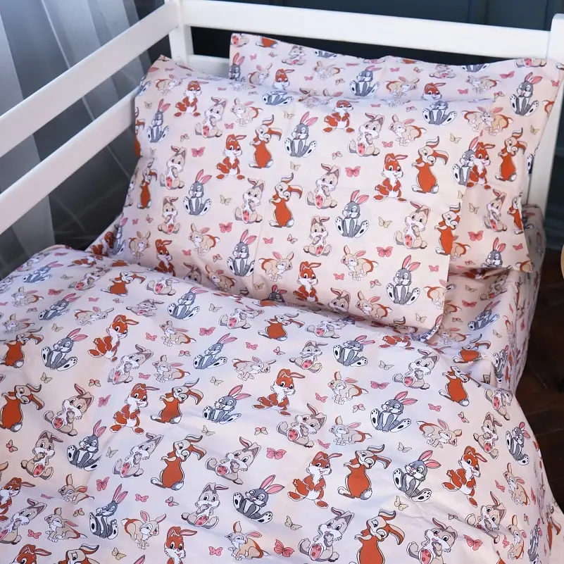Підковдра на блискавці MirSon Kids Time 17-0530 Bambi, бязь, 210х143 см, рожева - фото 2