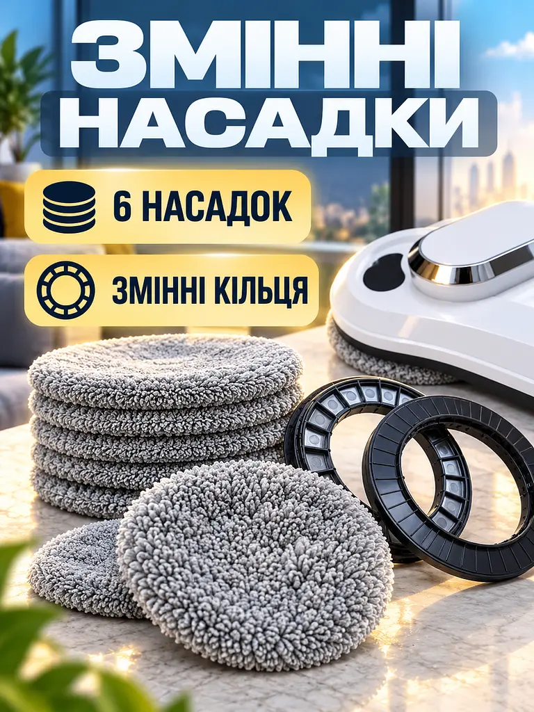 Інтелектуальний робот для миття вікон, 3 режими, Автоматизована машина для миття вікон + пульт ДУ, Білий (5253588245) - фото 5