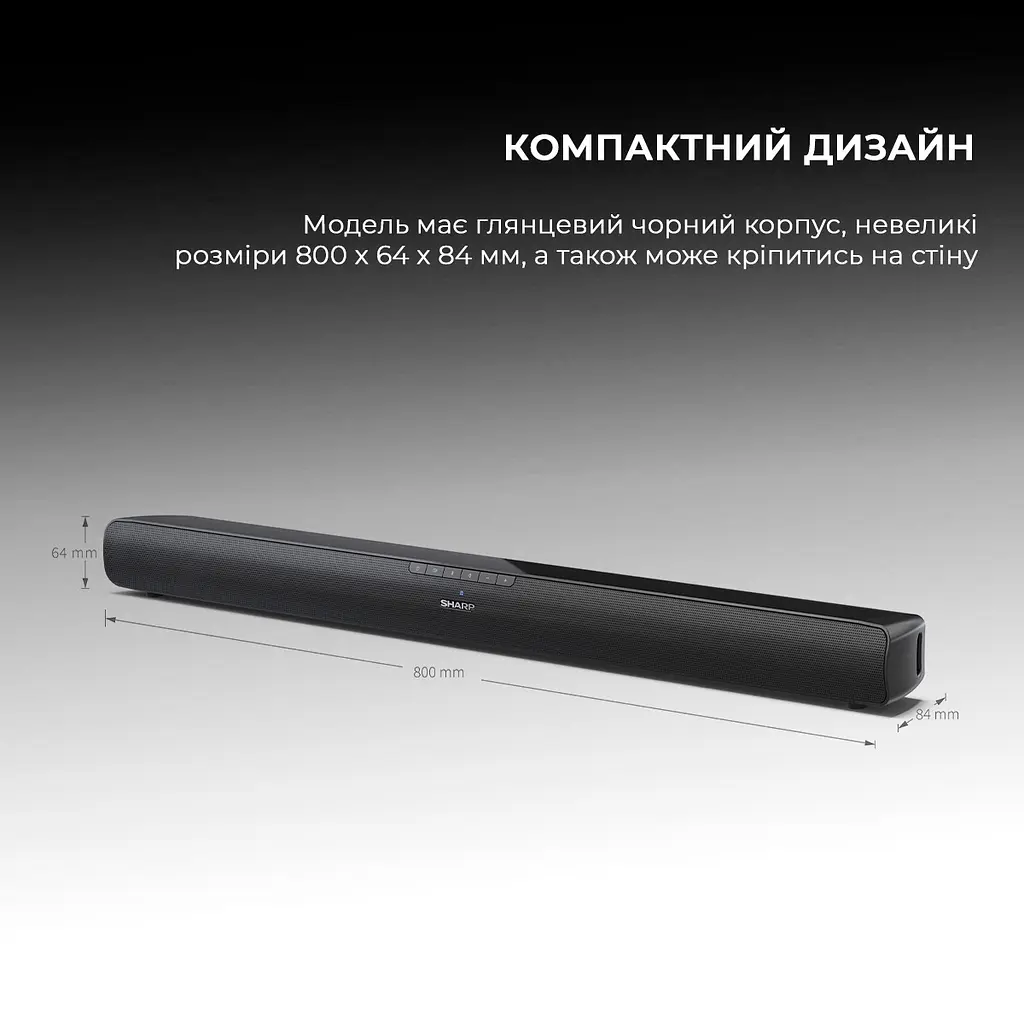 Саундбар Sharp HT-SB100 Black - фото 5