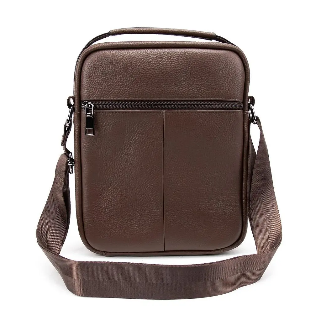 Месенджер шкіряний з ручкою Tiding Bag A25F-FL-9747C коричневий - фото 5