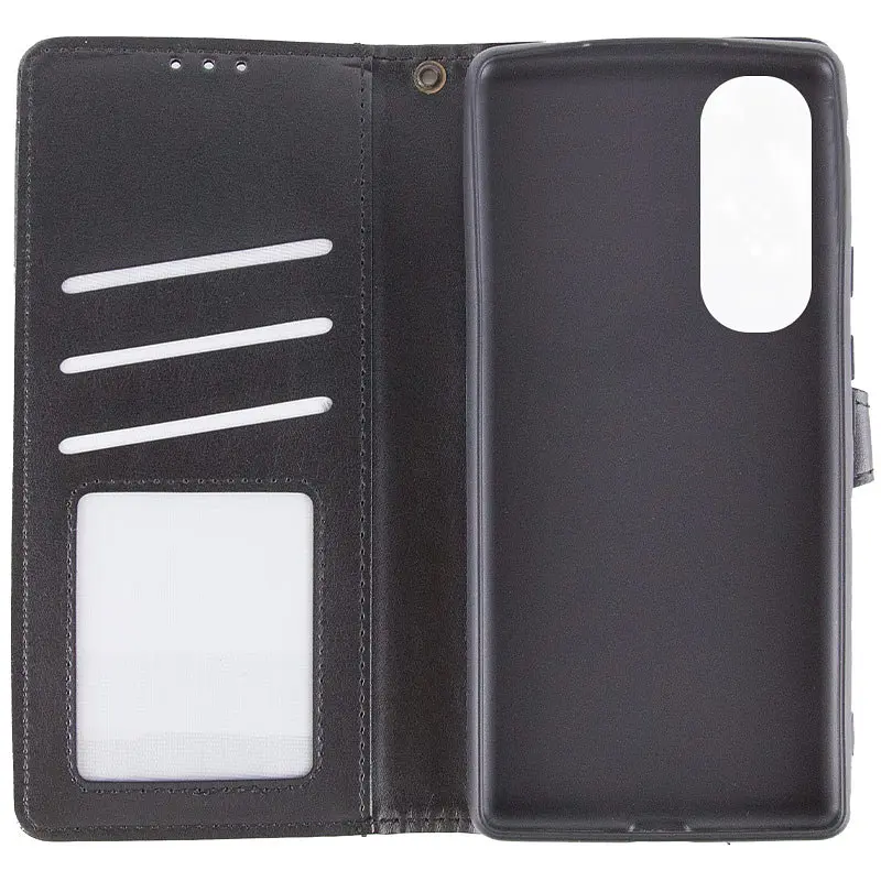 Шкіряний чохол-книжка GETMAN Gallant (PU) для Oppo A60 4G Чорний - фото 6