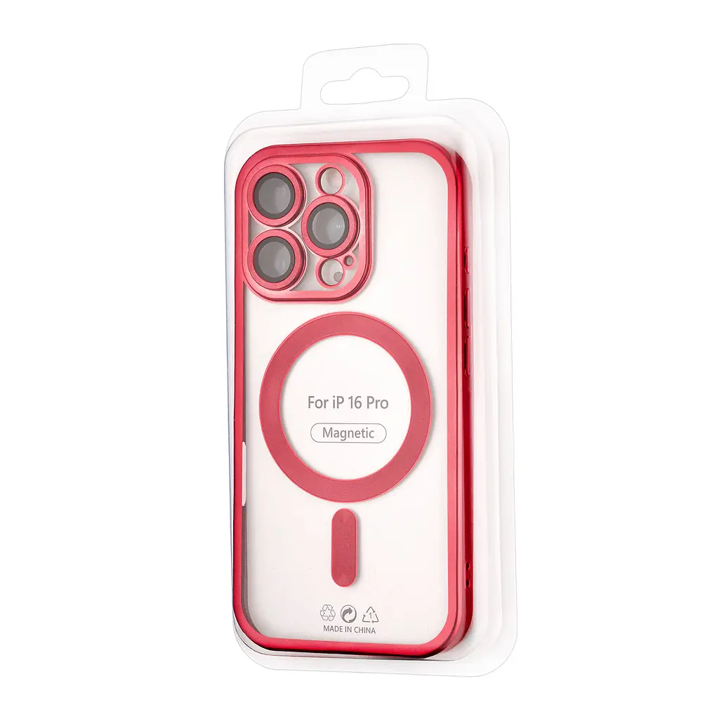 Чохол Ductil Metallic Edge with MagSafe (Protected Camera & Lens) iPhone 16 Pro Red - фото 2