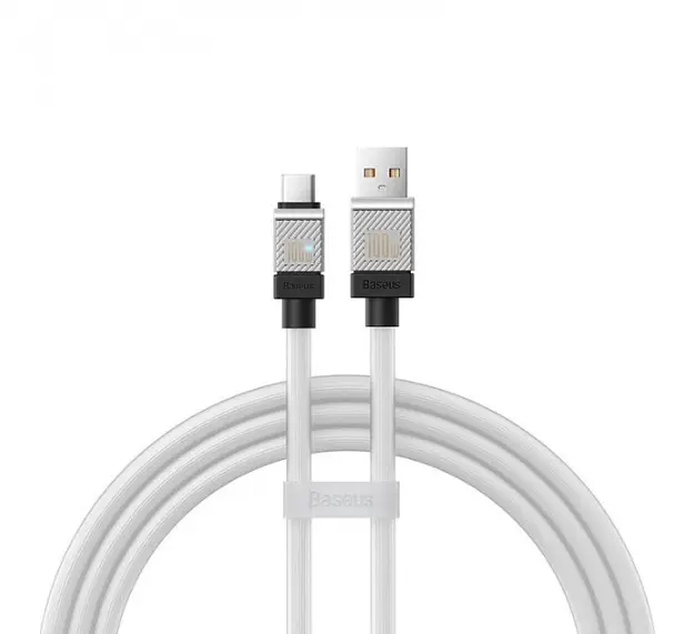Кабель Baseus CoolPlay Series Fast Charging Cable USB to Type-C 100W 2m CAKW000702 White - фото 5