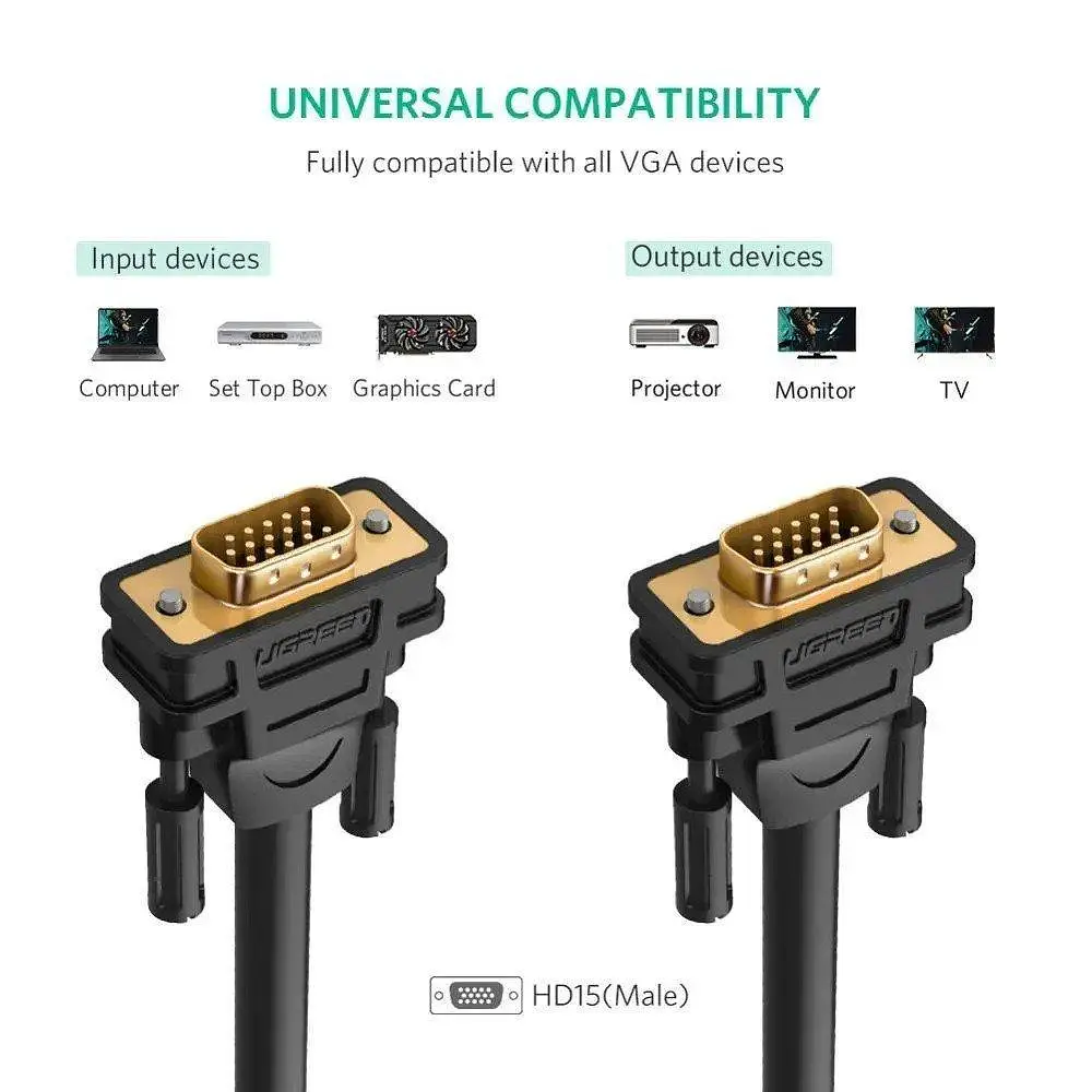 Кабель Ugreen VGA-VGA 1 м (UGR-11673) - фото 7