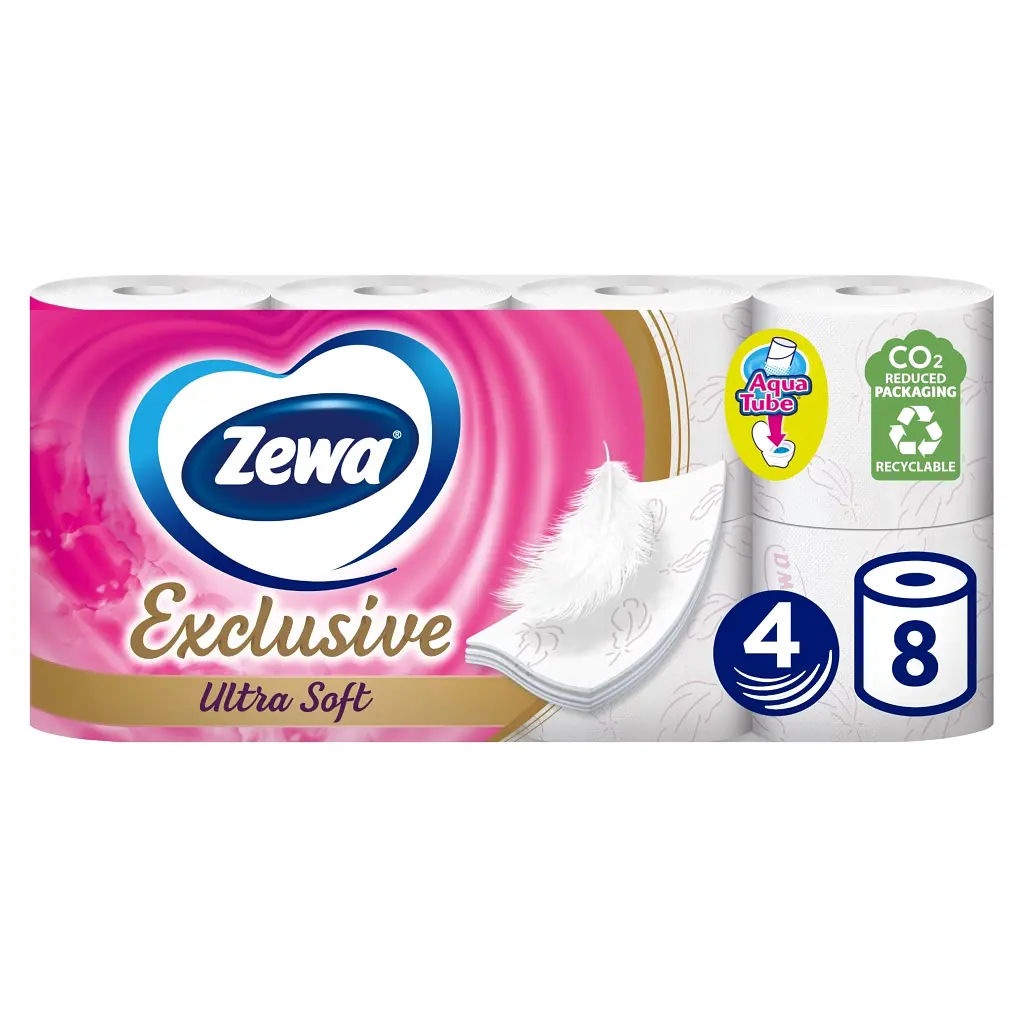 Туалетний папір Zewa Exclusive Ultra Soft 4 шари 8 рулонів (7322541046532/7322541191041) - фото 2