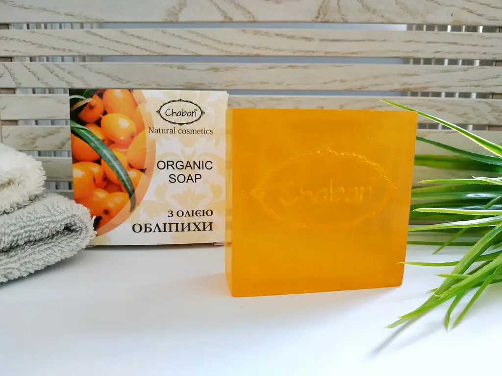 Органічне мило з олією обліпихи Chaban 100 г - фото 2