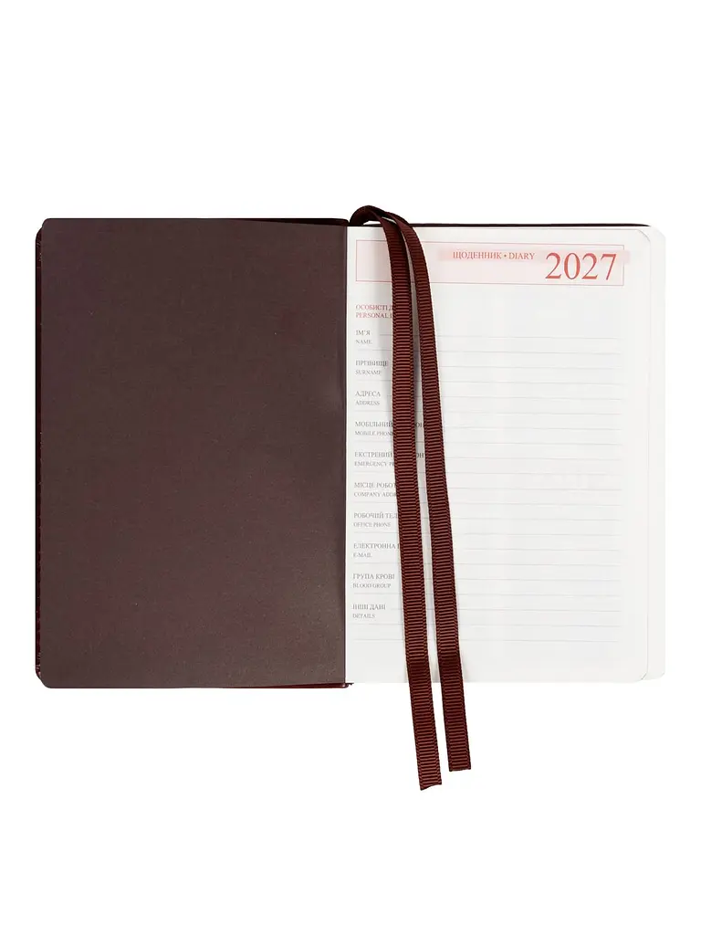 Щоденник 2027 А6 LEO Planner Aldento датований коричневий (252761) - фото 5