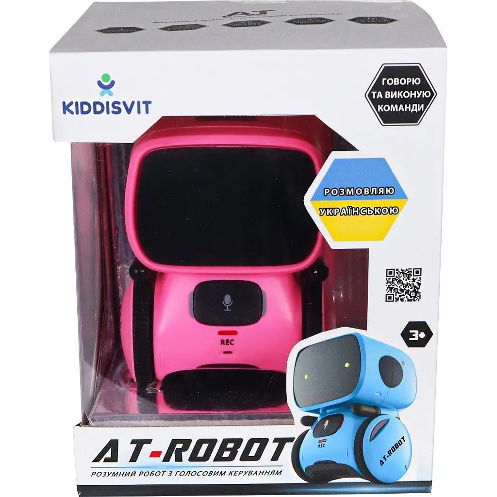 Радіокерований робот AT-Robot з голосовим керуванням Pink (AT001-04-UKR) [154438] - фото 9