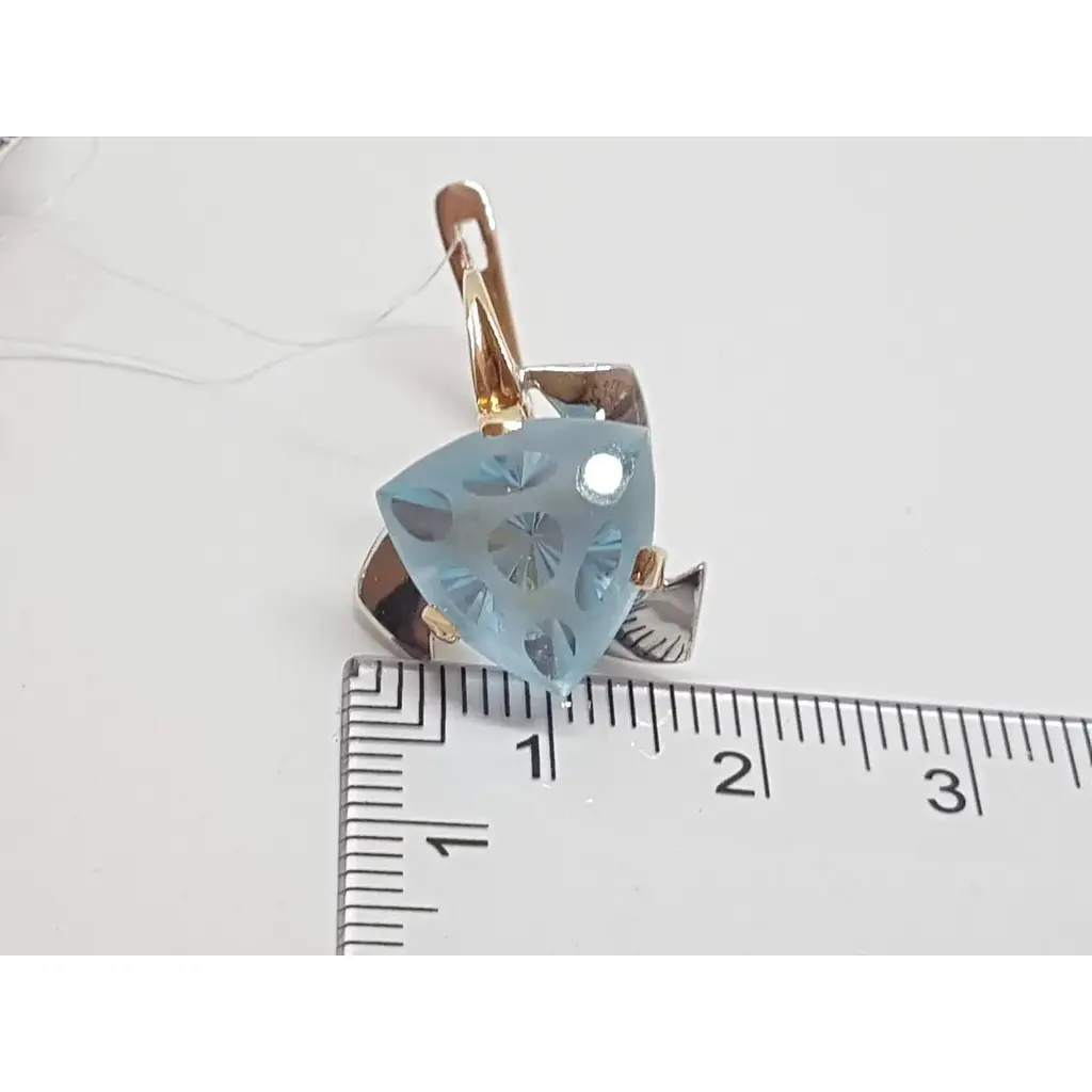 Золоті сережки Qvaliz з топазом. 2В600201536/09 - фото 5