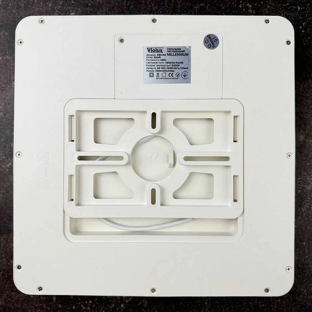 Світильник LED MILLENNIUM 20W 5000K квадрат білий Violux ( 352120 ) - фото 6