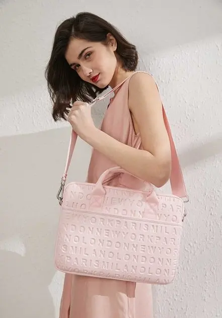 Сумка для ноутбука Wiwu Cosmo Slim Case for MacBook 13,3" / 14" Pink Sand [61762] - фото 4