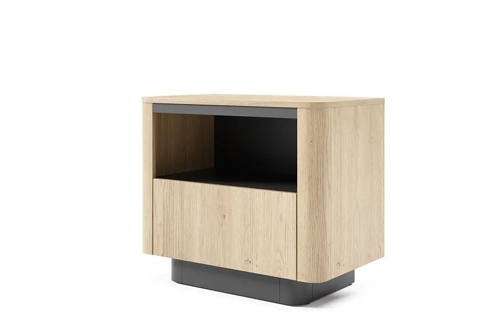 Тумба прикроватная Perfect Home Торро / Torro 1S/63 с 1 ящиком Дуб кремона/черный (PFH-091419) - фото 4