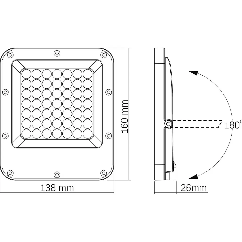 Світлодіодний прожектор Videx Premium F2 30W 5000K AC/DC12-48V (VL-F2-305G-12V) [144843] - фото 7