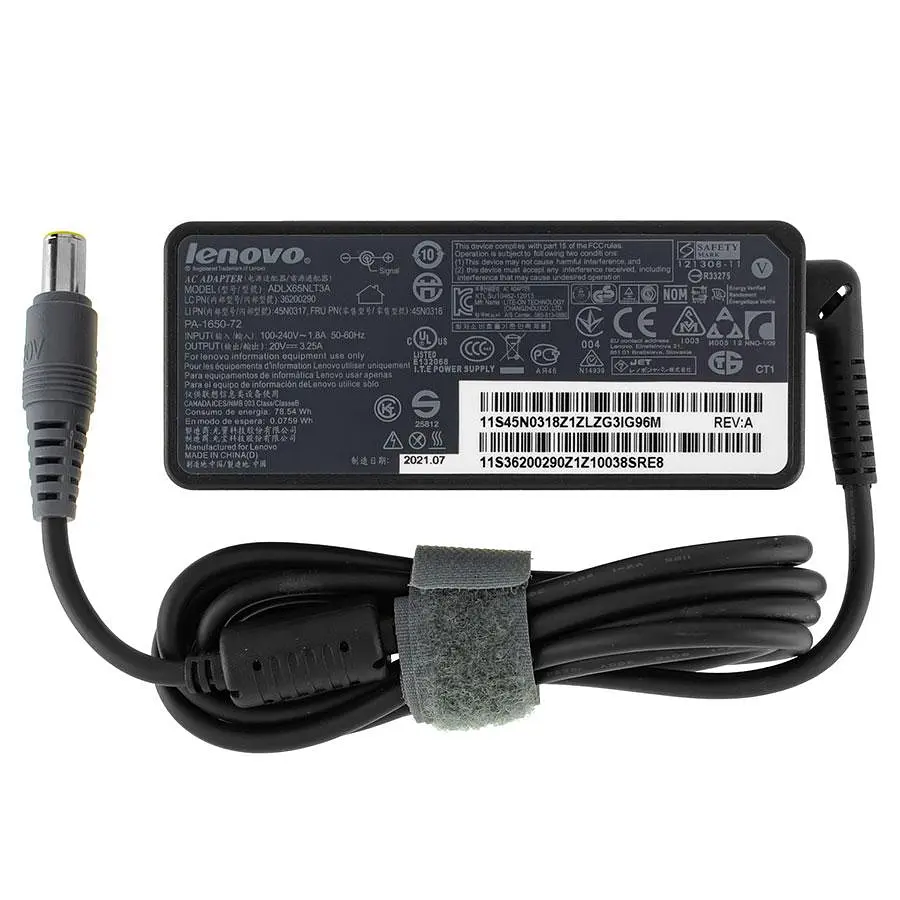 Блок живлення для ноутбука LENOVO 20V 3.25A 65W 7.9x5.5-PIN Чорний (без кабелю) - фото 2