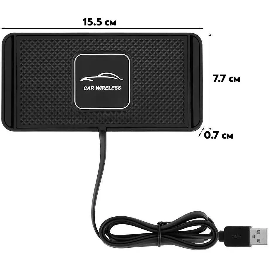 Автомобільне бездротове заряджання для телефону RIAS RC15 15W Black - фото 2