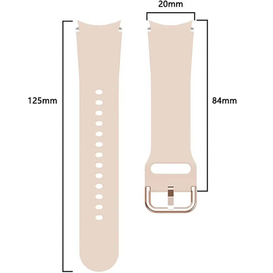 Ремінець силіконовий BeWatch Samsung Galaxy Watch 4/5/Pro SoftTouch CBітло-рожевий (0139304) - фото 6