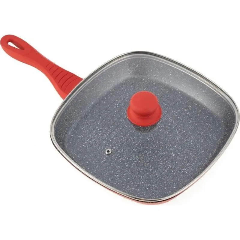 Сковорідка-гриль Heinner, зі скляною кришкою, 28х28 см (HR-BET-OR28) - фото 2