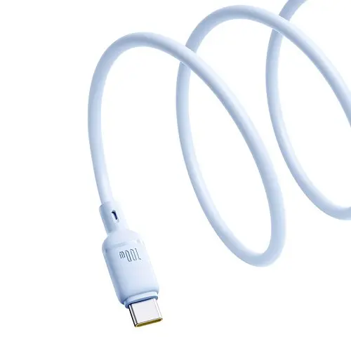 USB кабель Baseus Silky Series USB to Type-C 100W 1m синій P10377703313-00 - фото 4