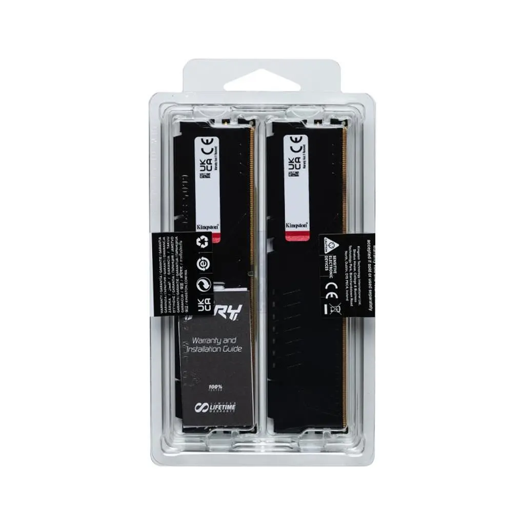 Модуль памяти для компьютера DDR5 64GB (2x32GB) 5600 MHz Fury Beast Black Kingston Fury (ex.HyperX) (KF556C36BBE2K2-64) - фото 7