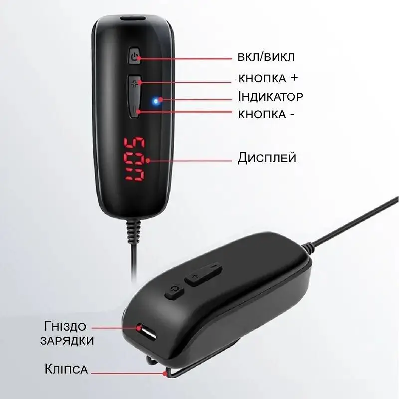 Безпровідний мікрофон для телефону, смартфона петлічний Savetek P7-UHF, до 50 метрів (100672) - фото 4