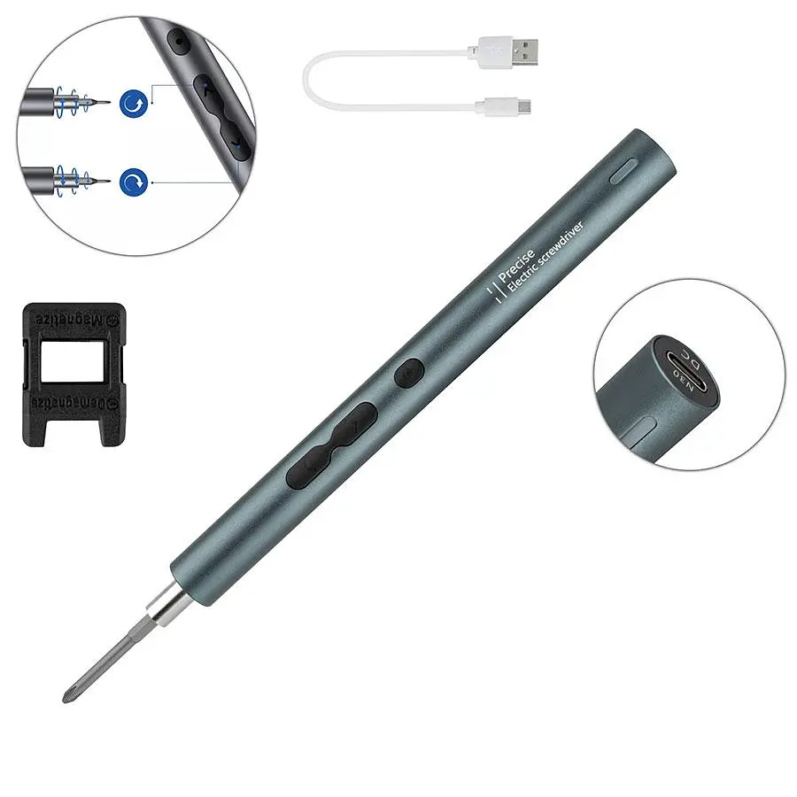 Електрична акумуляторна викрутка з насадками 51-в-1 в кейсі 350mAh KS-882038-51 N30 - фото 3