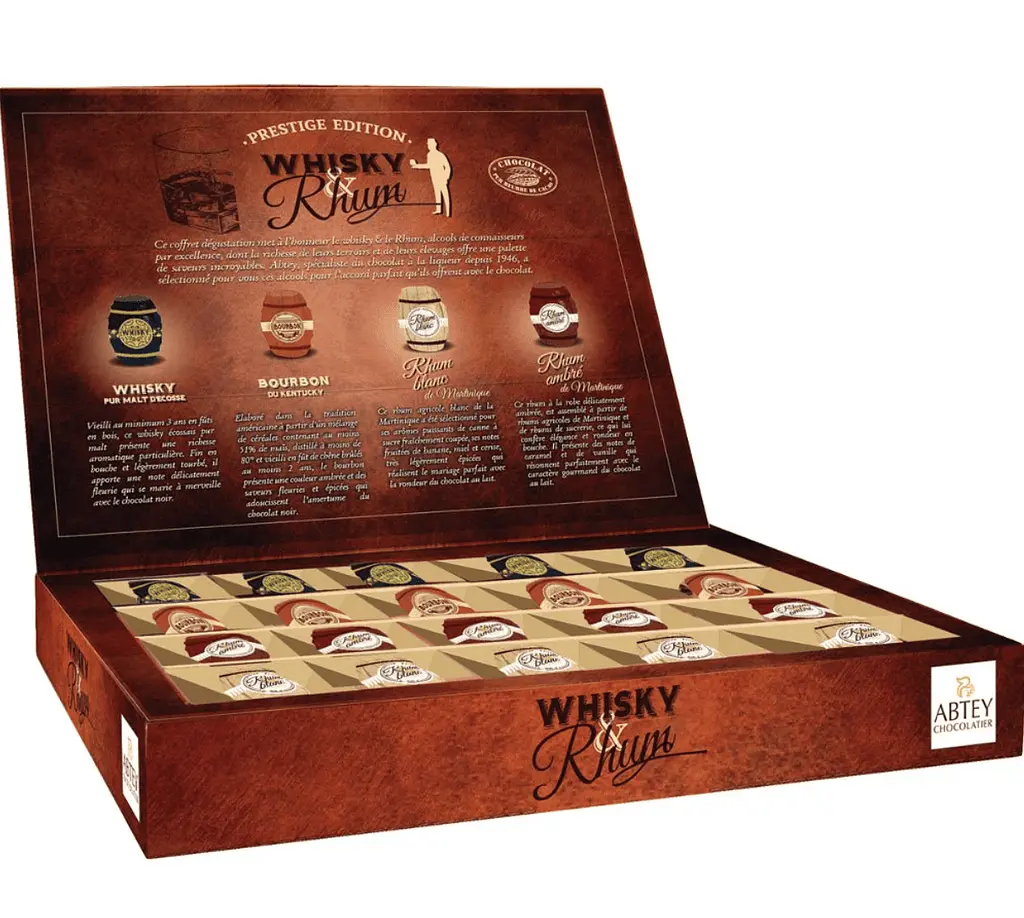 Шоколадні цукерки з алкоголем Abtey Edition Whisky & Rhum 200г - фото 2