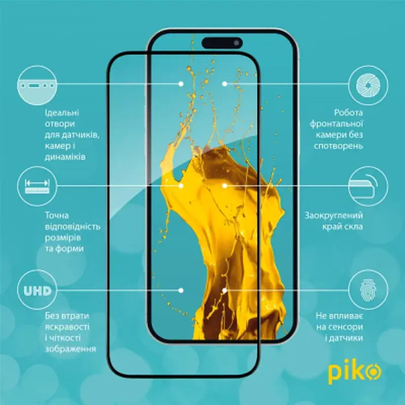 Скло захисне Piko Full Glue Apple iPhone 15 Plus (1283126575341) - фото 3