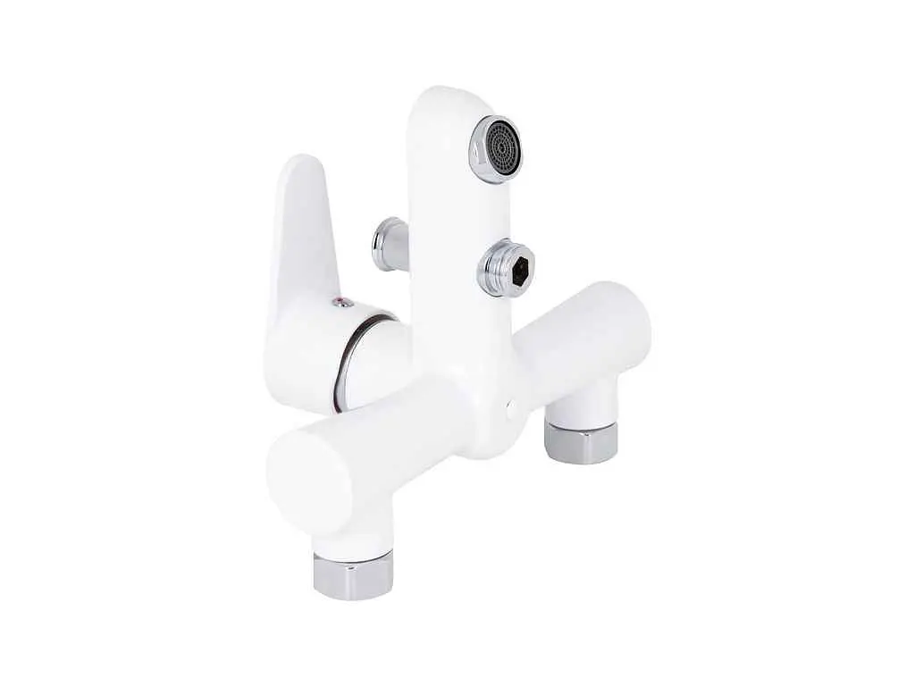 Змішувач Brinex Настінний білий для ванни 37W 006 (k35) BRIN37W006 - фото 4