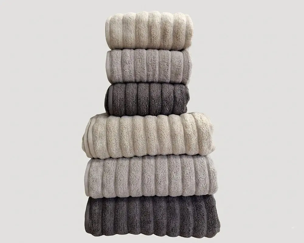 Набір турецьких махрових рушників Cestepe MicroCotton Premium 3 штуки 50x90 + 3 штуки 70х140 Ezgi 1 щільність 600 г/м2 - фото 3