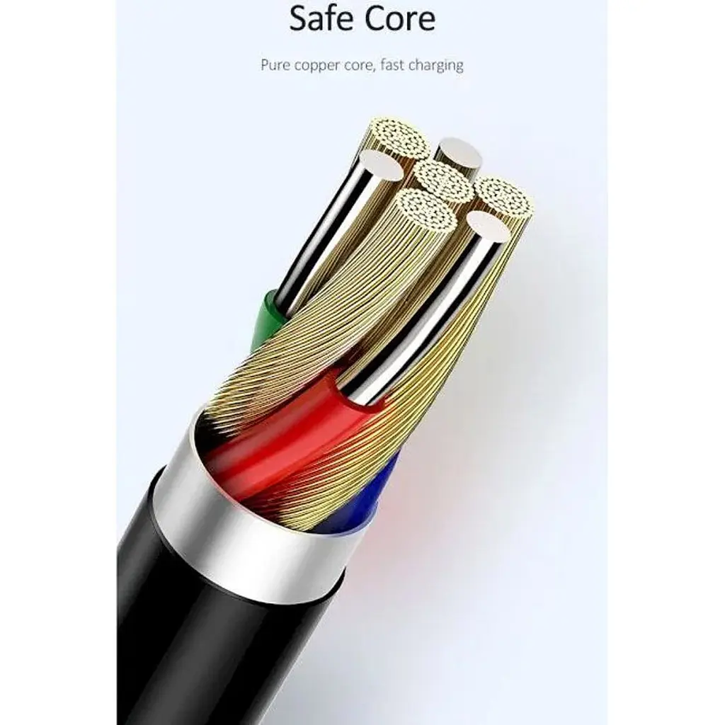 Кабель Usams Lightning U35 USB-A to Lightning 2A 1m Black (SJ364USB01) [70882] - фото 4