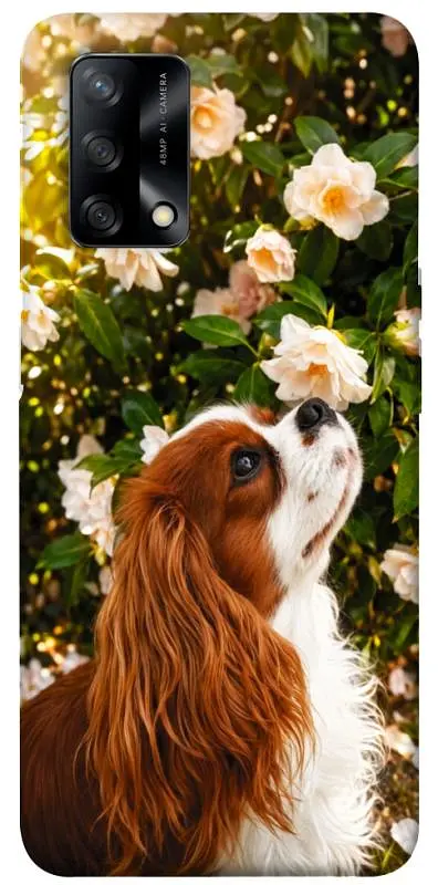 TPU чохол Demsky Flower spaniel для Oppo A74 4G