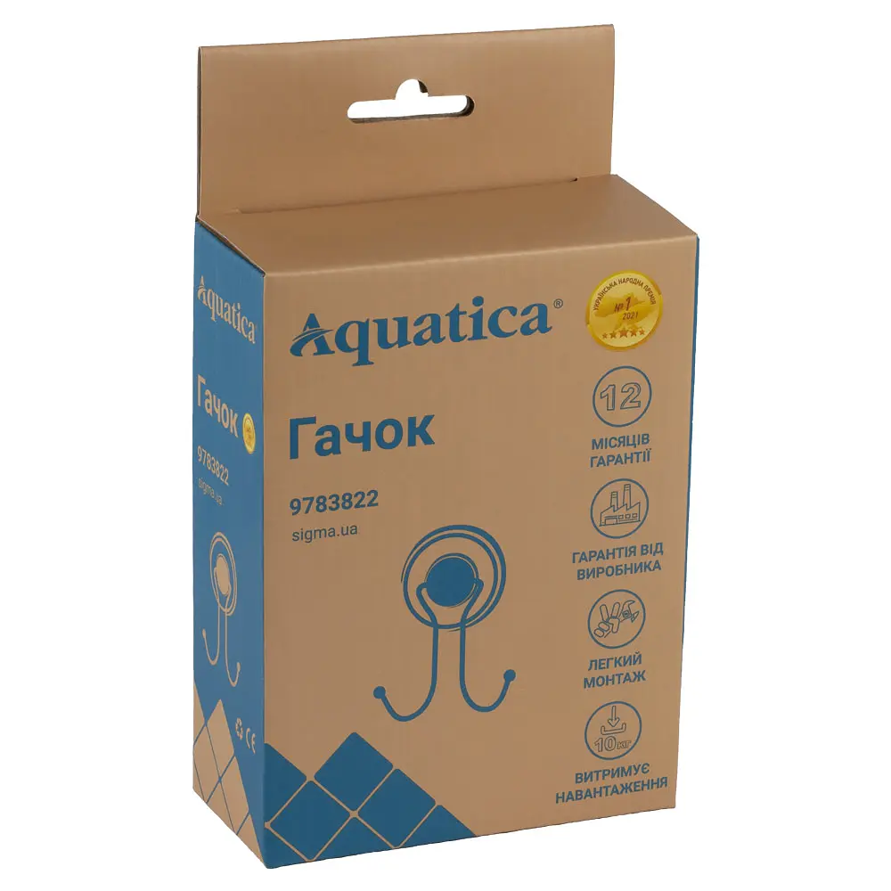Гачки на вакуумних присосках Aquatica s38 93×64×125мм (9783822) - фото 4