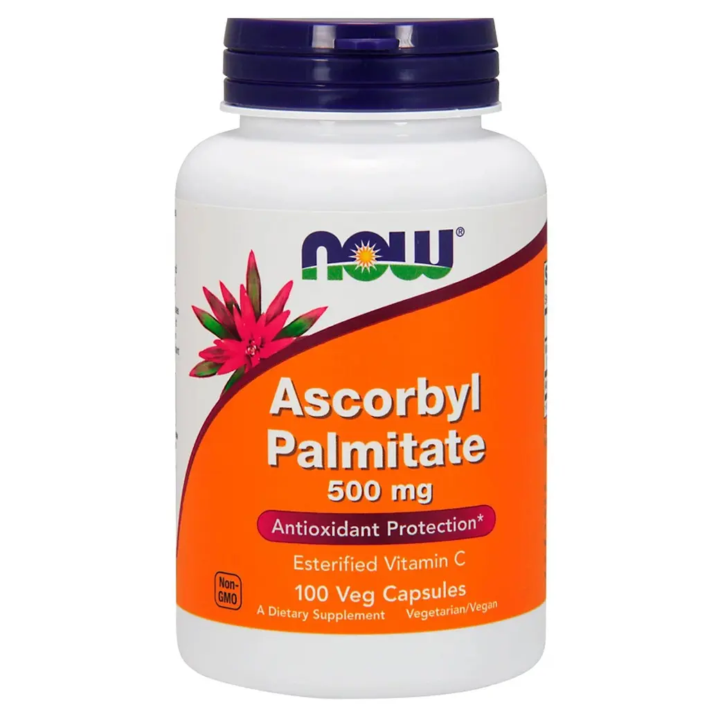 Аскорбил пальмитат Now Foods Ascorbyl Palmitate 500 мг 100 вегетарианских капсул - фото 1
