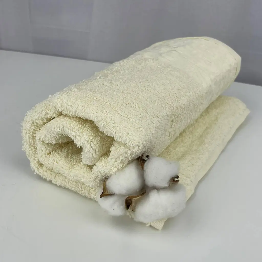 Рушник для обличчя махровий Febo Vip Cotton Botan Туреччина 6399 молочний 50х90 см - фото 3