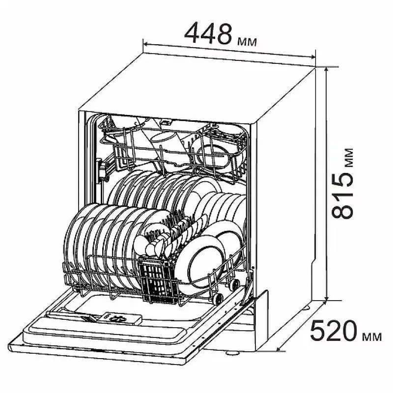 Посудомоечная машина PRIME Technics PDW 4595 BI - фото 8