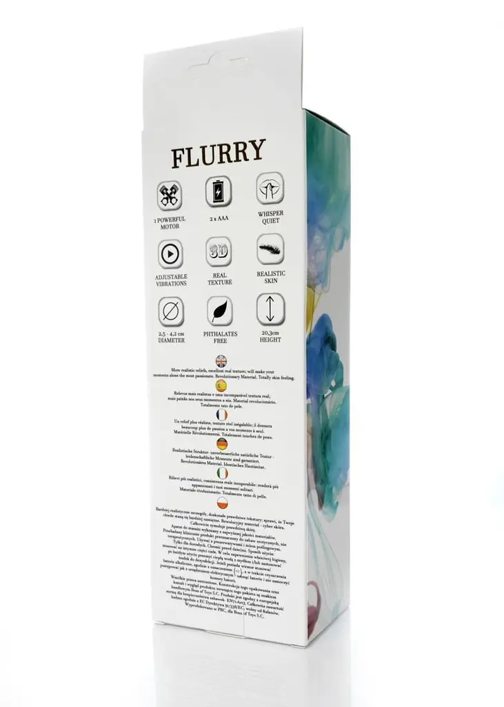 Реалістичний вібратор Boss Series Flurry 20.3 см тілесний - фото 7