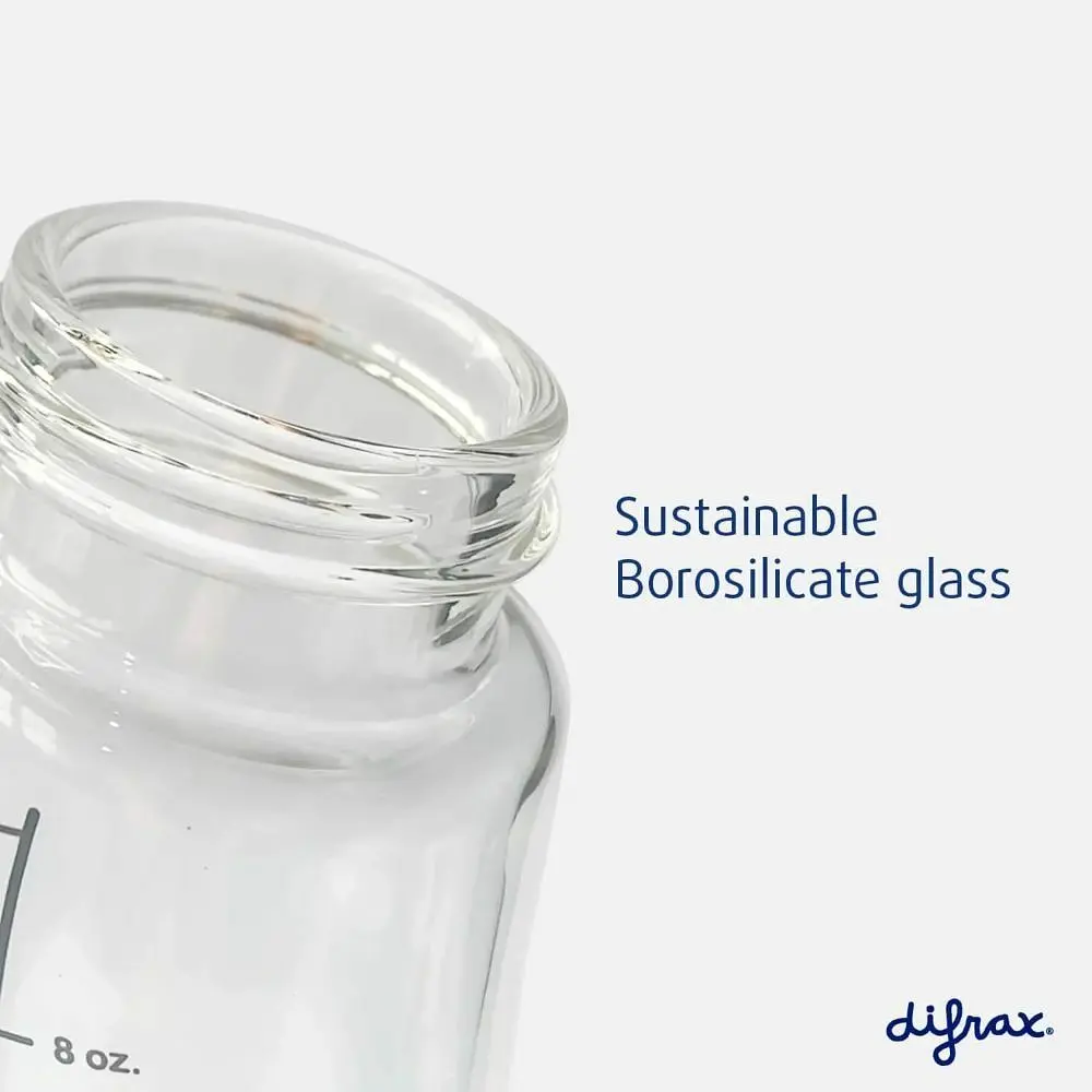 Скляна антиколікова пляшечка Difrax S-bottle Natural Popcorn із силіконовою соскою 250 мл (736FE Popcorn) - фото 6