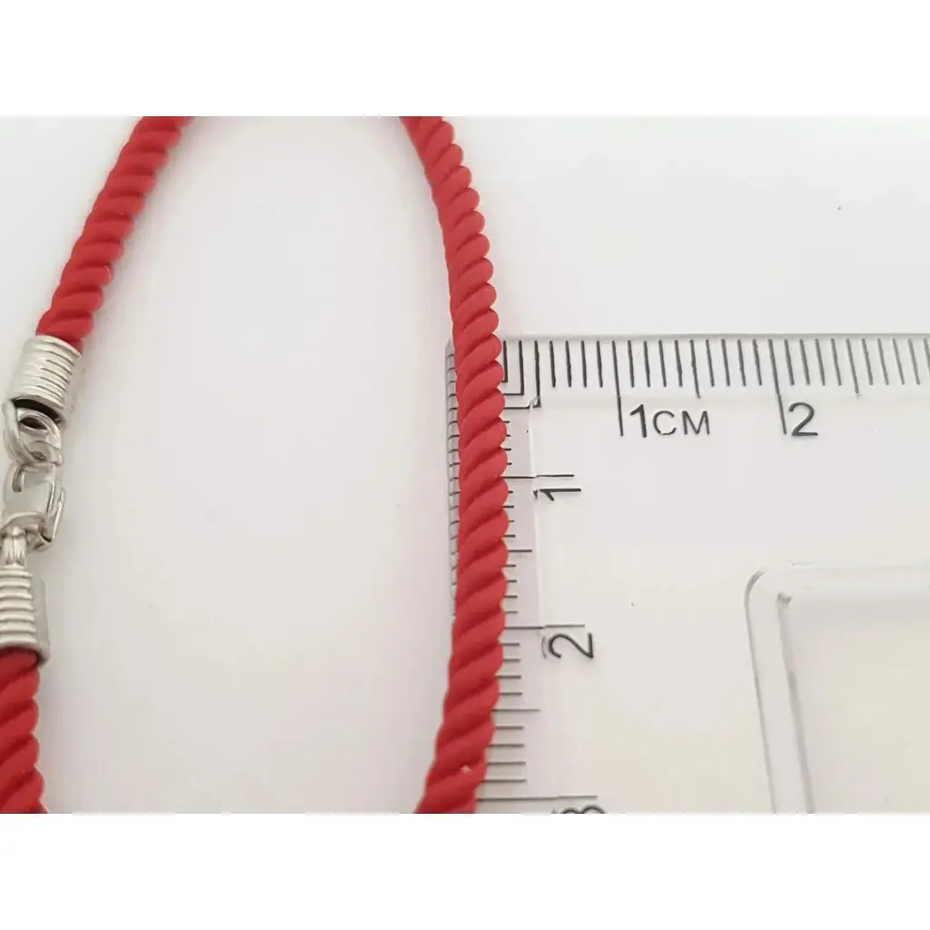 Браслет Малина из текстиля с серебряными вставками. 303/Р 16 21,5 - фото 2