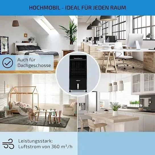 Мобільний кондиціонер-вентилятор OneConcept CTR-1 4-в-1 (10029736) - фото 5