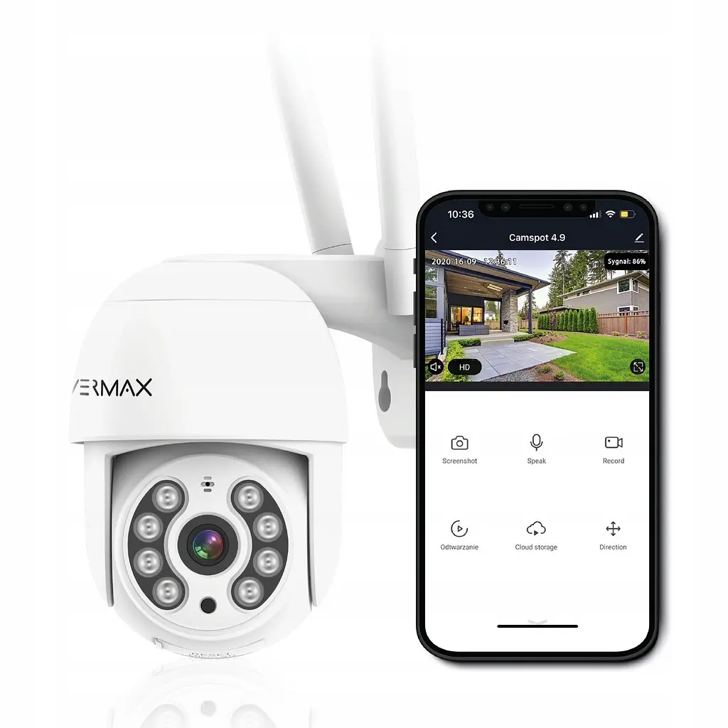 Уличная поворотная Wi-Fi камера видеонаблюдения Overmax Camspot 4.0 PTZ FULL HD - фото 2
