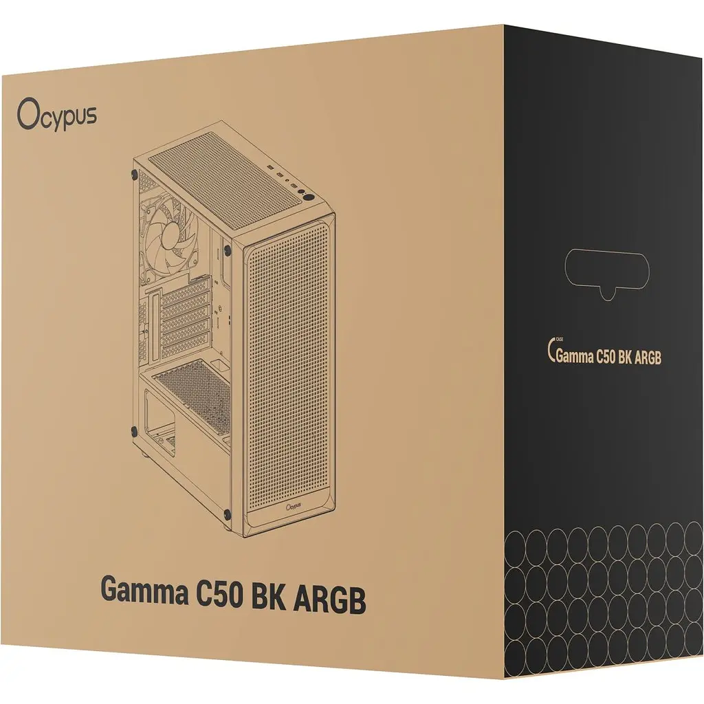 Корпус Ocypus Gamma C50 ARGB чорний (GAMMA-C50-BKG400XX-GL) [169778] - фото 12