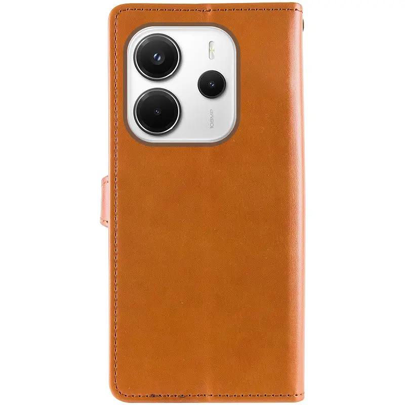 Шкіряний чохол-книжка GETMAN Gallant (PU) для Xiaomi Redmi Note 14 4G (Europe version) Коричневий - фото 3