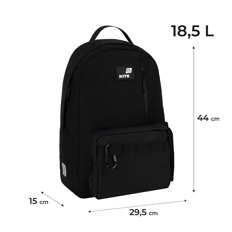 Рюкзак для старшей школы Kite Education teens 949L Black Черный (K26-949L-3) - фото 3