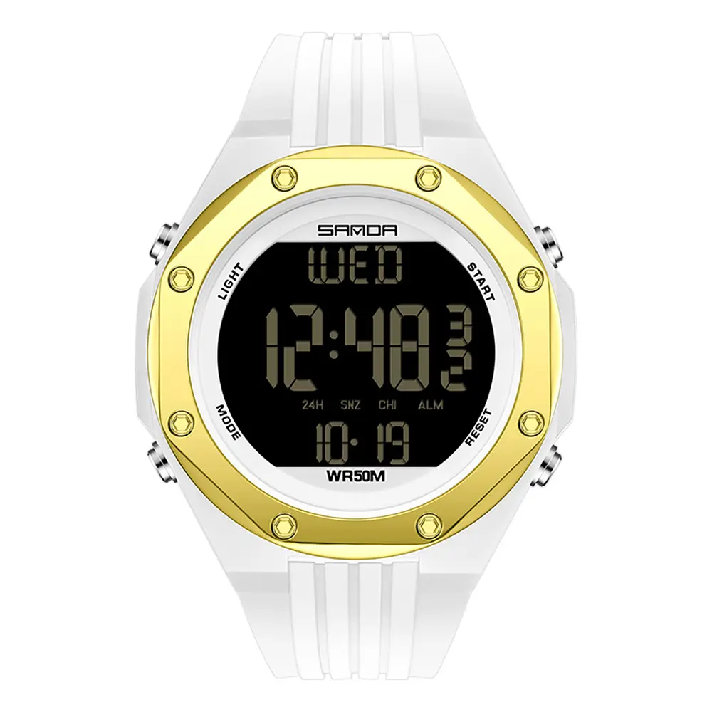 Чоловічий наручний годинник 6093 White-Gold Sanda acs0030959