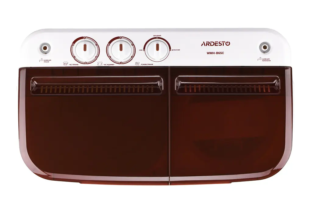 Пральна машина Ardesto напівавтомат WMH-B65C, 6.5кг, 1350, 41см, Віджимання, Таймер, Білий (WMH-B65C) - фото 3