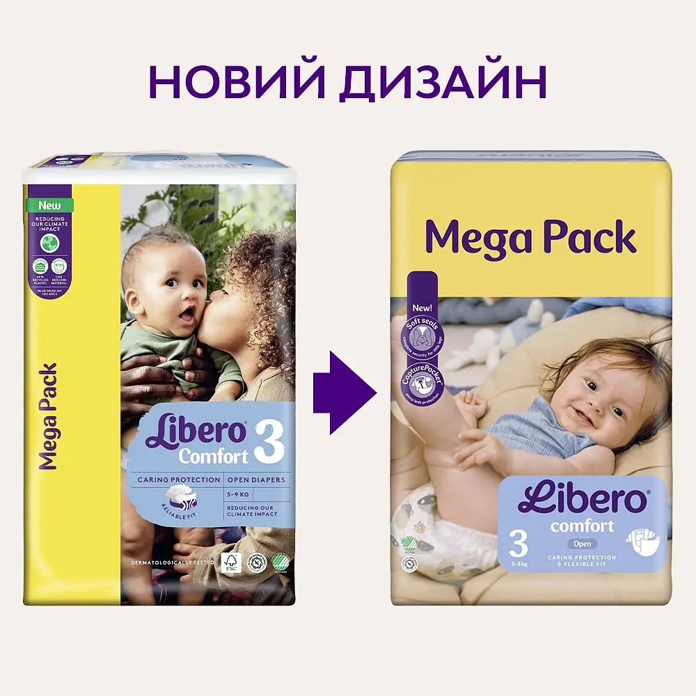 Підгузки Libero Comfort 3 (5-8 кг) 76 шт. - фото 10