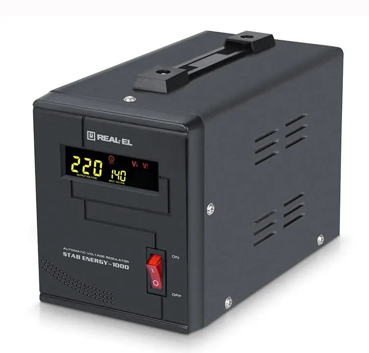 Стабилизатор напряжения Real-EL Stab Energy-1000 Black 800 Вт (EL122400012) - фото 6