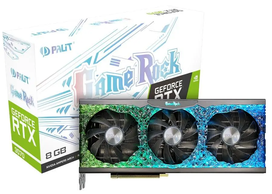 Відеокарта Palit RTX 3070 8Gb GameRock (NE63070019P2-1040G) (GDDR6, 256 bit, PCI-E v4.0) Б/в - фото 6